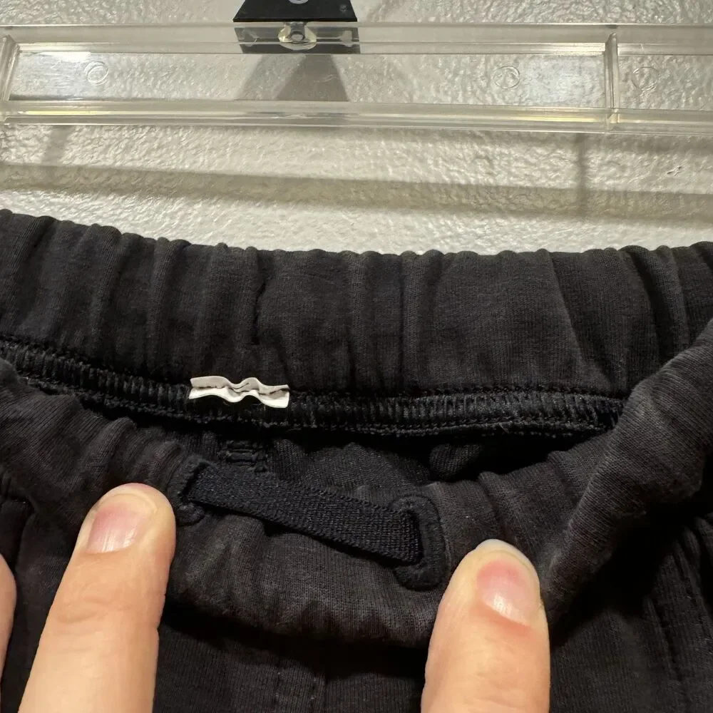 Lululemon Cargo Pant Women sz 0 Cotton Blend Double Knit Streetwear Grunge Black
